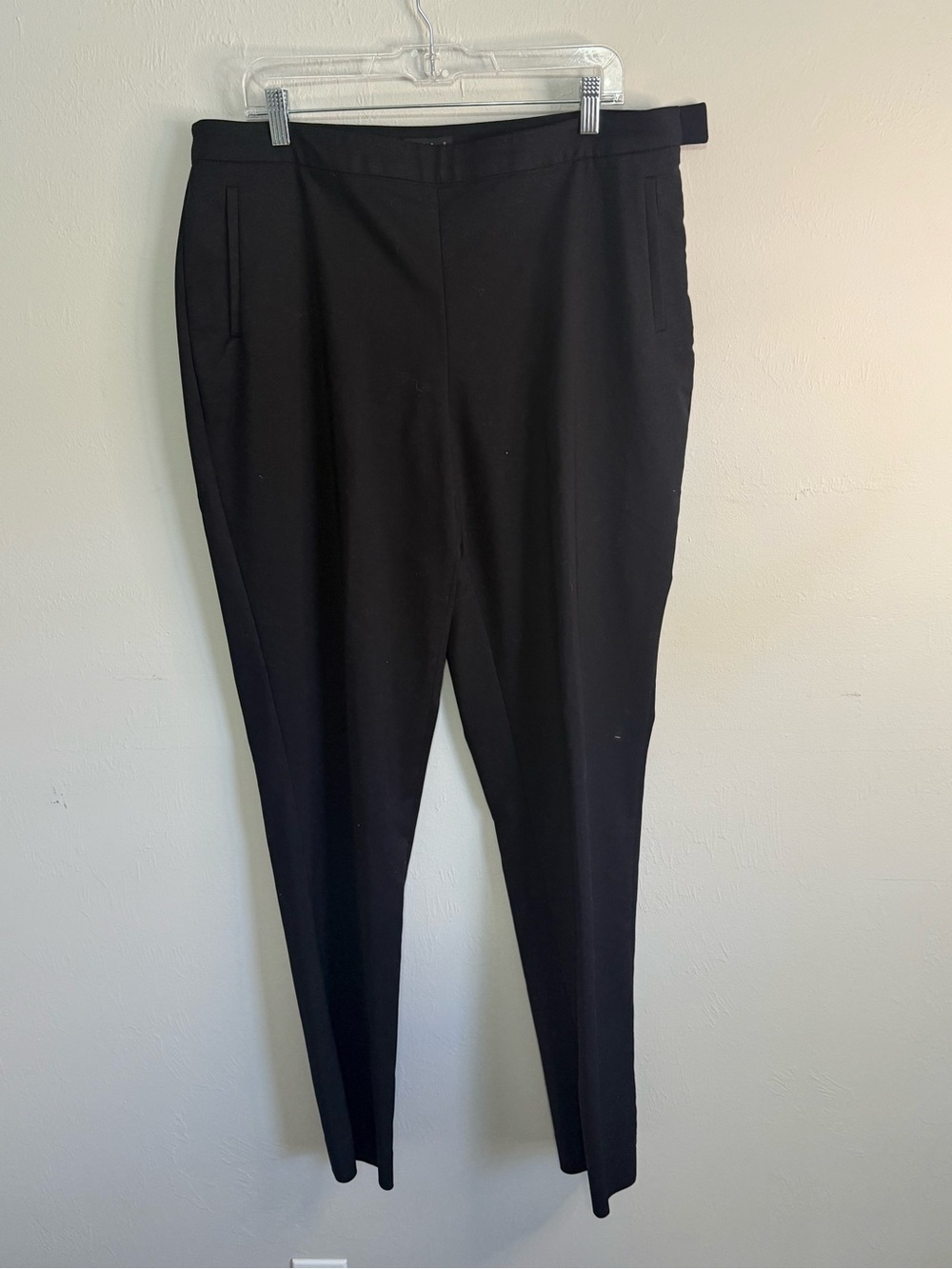 LONG TALL SALLY Women’s Tall Black Side Zip Straight Leg Stretch Pants Size 12